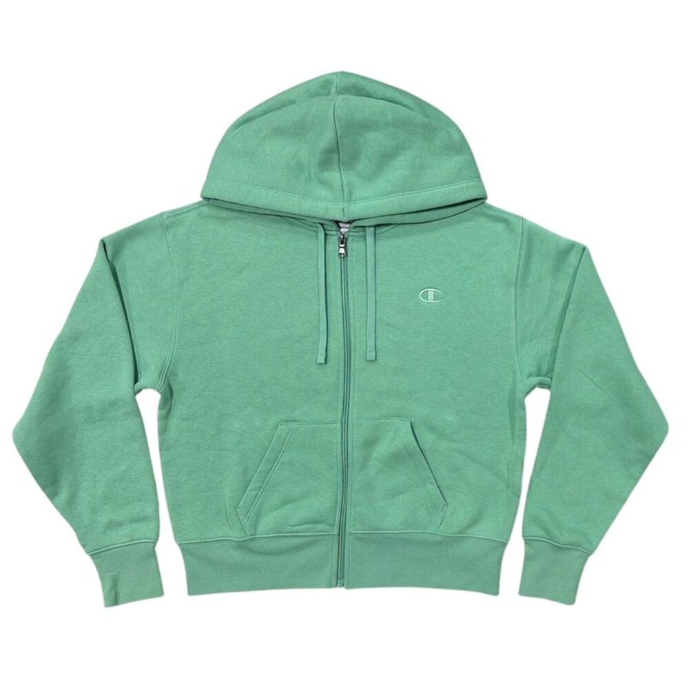 Champion Women's Relaxed Fit Drop Shoulder Fleece Full-Zip Jacket (Green, M)